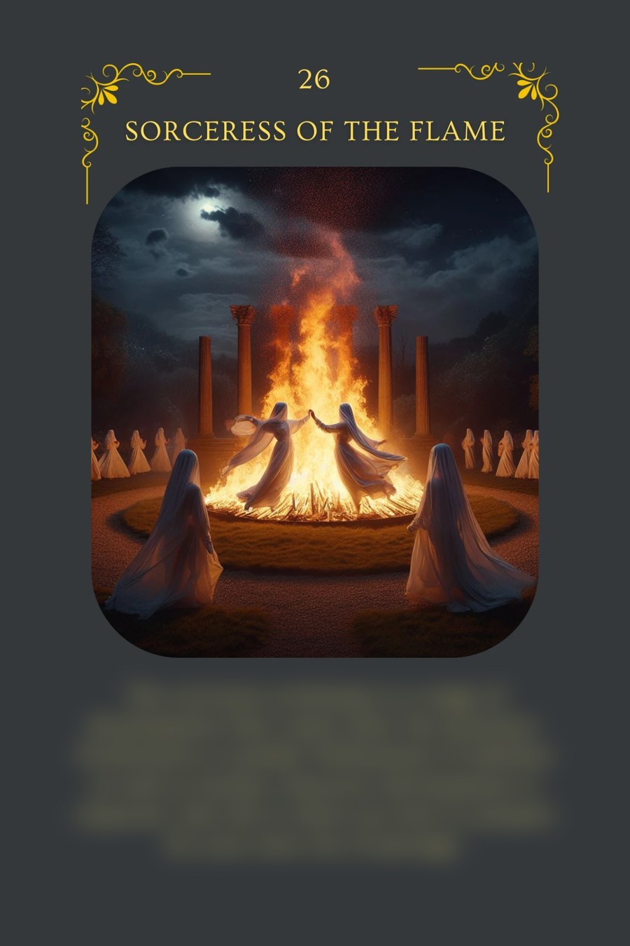 Sorceress of the Flame oracle card artwork