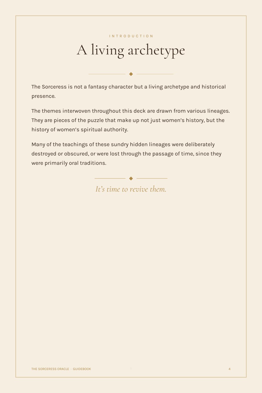 Guidebook page 5: introduction to the Sorceress archetype