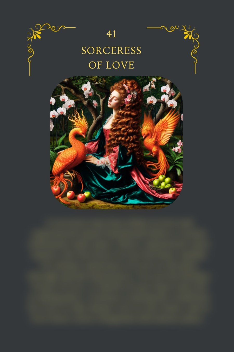 Sorceress of Love oracle card artwork